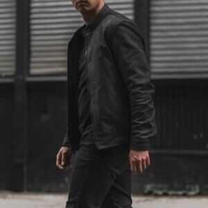 Thursday Boots Racer Jacket Matte Black XL Athletic Fit